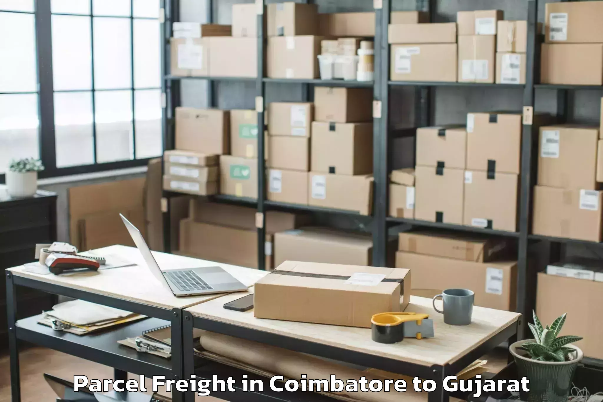 Professional Coimbatore to Surat Airport Stv Parcel Freight